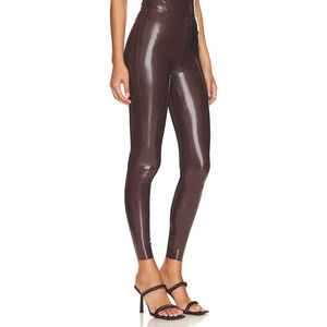 Good American Faux Leather Pants Leggings Stretch Size 4 Small, Med MSRP $99.00